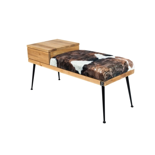 Ławka Pufa Tapicerowana Siedzisko Gładkie Krowa 01 LGS-106 Rozmiary od 70 cm do 200 cm