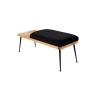 Ławka Pufa Tapicerowana Siedzisko Gładkie Czarny LGS-107 Rozmiary od 50 cm do 200 cm