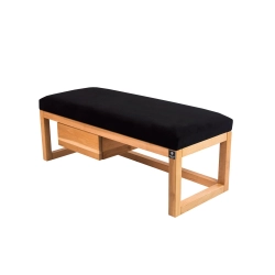 Ławka Szafka Pufa Tapicerowana Siedzisko Gładkie Czarny LGS-11 Rozmiary od 50 cm do 200 cm