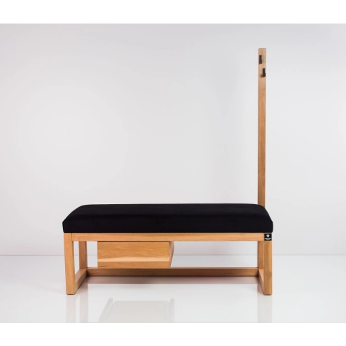 Ławka Szafka Pufa Tapicerowana Siedzisko Gładkie Czarny Wieszak LGS-13 Rozmiary od 50 cm do 200 cm