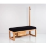 Ławka Szafka Pufa Tapicerowana Siedzisko Gładkie Czarny Wieszak LGS-13 Rozmiary od 50 cm do 200 cm