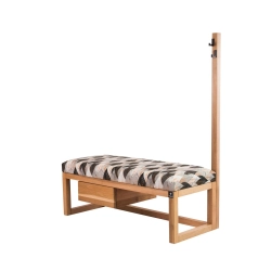 Ławka Szafka Pufa Tapicerowana Siedzisko Gładkie Ażurowe Liście Wieszak LGS-13 Rozmiary od 50 cm do 200 cm