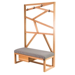 Ławka Szafka Pufa Tapicerowana Siedzisko Gładkie Pepitka Wieszak LGS-14 Rozmiary od 50 cm do 200 cm