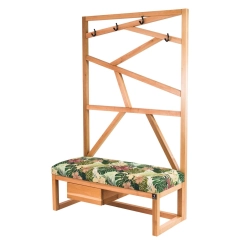 Ławka Szafka Pufa Tapicerowana Siedzisko Gładkie Tropic 01 Wieszak LGS-14 Rozmiary od 50 cm do 200 cm