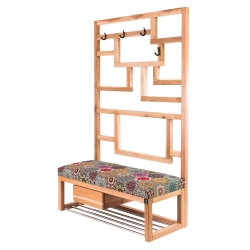 Ławka Szafka Pufa Tapicerowana Siedzisko Gładkie Hexagony Mandala Wieszak LGS-18 Rozmiary od 50 cm do 200 cm