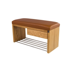 Ławka Szafka Pufa Tapicerowana Siedzisko Gładkie Ekoskóra Brąz LGS-2 Rozmiary od 50 cm do 200 cm