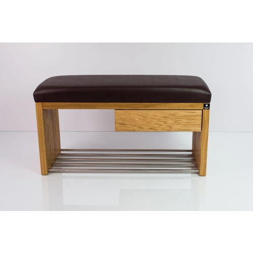 Ławka Szafka Pufa Tapicerowana Siedzisko Gładkie Ekoskóra Brąz LGS-2 Rozmiary od 50 cm do 200 cm