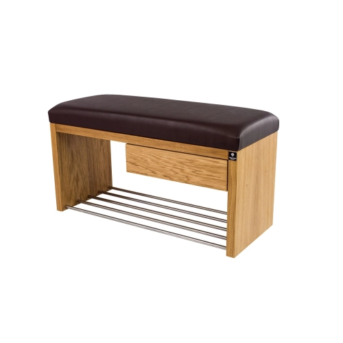 Ławka Szafka Pufa Tapicerowana Siedzisko Gładkie Ekoskóra Brąz LGS-2 Rozmiary od 50 cm do 200 cm