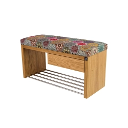 Ławka Szafka Pufa Tapicerowana Siedzisko Gładkie Hexagony Mandala LGS-2 Rozmiary od 50 cm do 200 cm