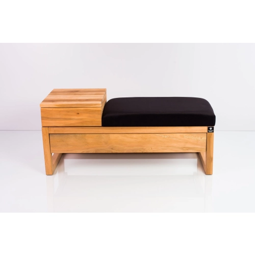 Ławka Szafka Pufa Tapicerowana Siedzisko Gładkie Czarny LGS-20 Rozmiary od 50 cm do 200 cm