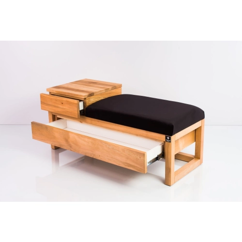 Ławka Szafka Pufa Tapicerowana Siedzisko Gładkie Czarny LGS-20 Rozmiary od 50 cm do 200 cm