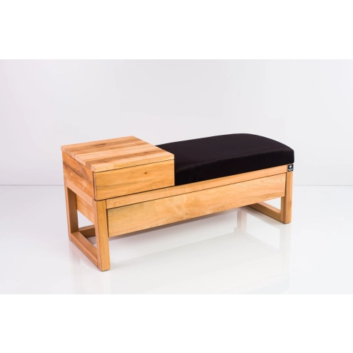 Ławka Szafka Pufa Tapicerowana Siedzisko Gładkie Czarny LGS-20 Rozmiary od 50 cm do 200 cm