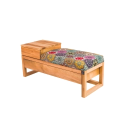 Ławka Szafka Pufa Tapicerowana Siedzisko Gładkie Hexagony Mandala LGS-20 Rozmiary od 50 cm do 200 cm