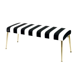 Ławka Pufa Tapicerowana Siedzisko Gładkie Pasy Classic 01 Soft LGS-200 Rozmiary od 50 cm do 140 cm