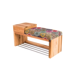 Ławka Szafka Pufa Tapicerowana Siedzisko Gładkie Hexagony Mandala LGS-21 Rozmiary od 50 cm do 200 cm