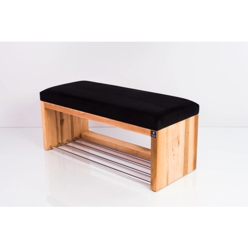 Ławka Szafka Pufa Tapicerowana Siedzisko Gładkie Czarny LGS-23 Rozmiary od 50 cm do 200 cm