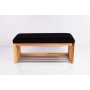 Ławka Szafka Pufa Tapicerowana Siedzisko Gładkie Czarny LGS-23 Rozmiary od 50 cm do 200 cm