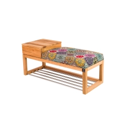 Ławka Szafka Pufa Tapicerowana Siedzisko Gładkie Hexagony Mandala LGS-26 Rozmiary od 50 cm do 200 cm