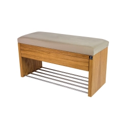 Ławka Szafka Pufa Tapicerowana Siedzisko Gładkie Beż LGS-3 Rozmiary od 50 cm do 200 cm