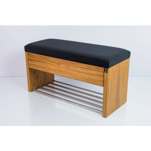 Ławka Szafka Pufa Tapicerowana Siedzisko Gładkie Grafit LGS-3 Rozmiary od 50 cm do 200 cm