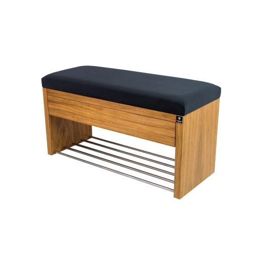 Ławka Szafka Pufa Tapicerowana Siedzisko Gładkie Grafit LGS-3 Rozmiary od 50 cm do 200 cm