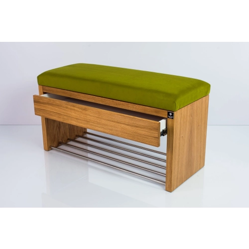 Ławka Szafka Pufa Tapicerowana Siedzisko Gładkie Zieleń Pistacja LGS-3 Rozmiary od 50 cm do 200 cm