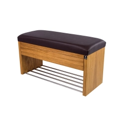 Ławka Szafka Pufa Tapicerowana Siedzisko Gładkie Ekoskóra Brązowy LGS-3 Rozmiary od 50 cm do 200 cm