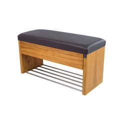 Ławka Szafka Pufa Tapicerowana Siedzisko Gładkie Ekoskóra Grafit LGS-3 Rozmiary od 50 cm do 200 cm