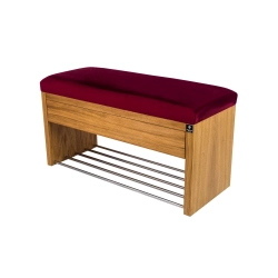 Ławka Szafka Pufa Tapicerowana Siedzisko Gładkie Bordowy LGS-3 Rozmiary od 50 cm do 200 cm