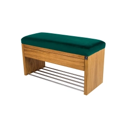 Ławka Szafka Pufa Tapicerowana Siedzisko Gładkie Butelkowa Zieleń LGS-3 Rozmiary od 50 cm do 200 cm