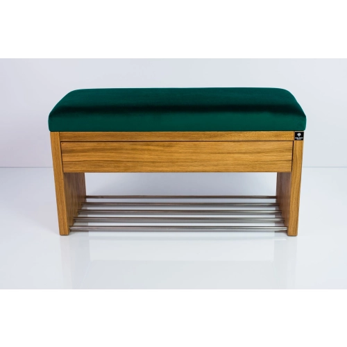 Ławka Szafka Pufa Tapicerowana Siedzisko Gładkie Butelkowa Zieleń LGS-3 Rozmiary od 50 cm do 200 cm