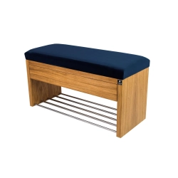 Ławka Szafka Pufa Tapicerowana Siedzisko Gładkie Granatowy LGS-3 Rozmiary od 50 cm do 200 cm