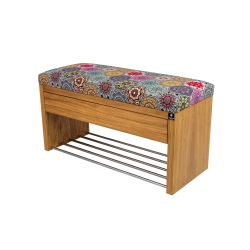 Ławka Szafka Pufa Tapicerowana Siedzisko Gładkie Hexagony Mandala LGS-3 Rozmiary od 50 cm do 200 cm