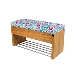 Ławka Szafka Pufa Tapicerowana Siedzisko Gładkie Kwiaty Łowieckie LGS-3 Rozmiary od 50 cm do 200 cm