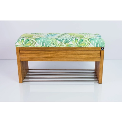 Ławka Szafka Pufa Tapicerowana Siedzisko Gładkie Liscie Monstery LGS-3 Rozmiary od 50 cm do 200 cm