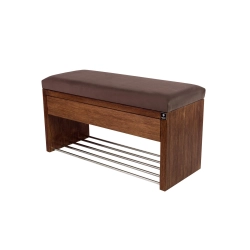 Ławka Szafka Pufa Tapicerowana Siedzisko Gładkie Brązowy LGS-3 Rozmiary od 50 cm do 200 cm