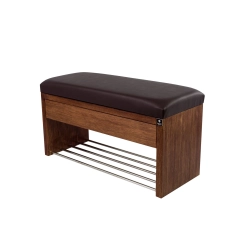 Ławka Szafka Pufa Tapicerowana Siedzisko Gładkie Ekoskóra Brązowy LGS-3 Rozmiary od 50 cm do 200 cm