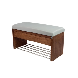 Ławka Szafka Pufa Tapicerowana Siedzisko Gładkie Ekoskóra Popiel LGS-3 Rozmiary od 50 cm do 200 cm