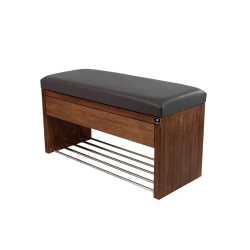 Ławka Szafka Pufa Tapicerowana Siedzisko Gładkie Ekoskóra Grafit LGS-3 Rozmiary od 50 cm do 200 cm