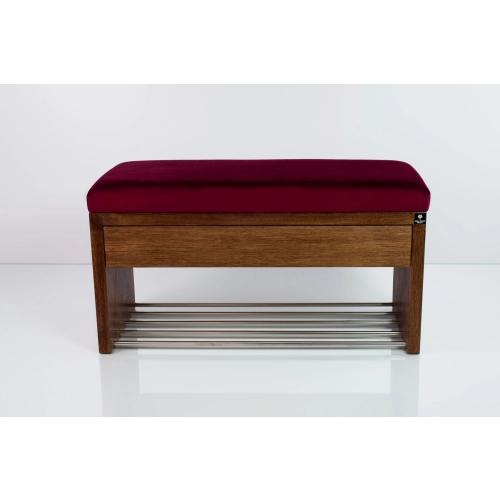 Ławka Szafka Pufa Tapicerowana Siedzisko Gładkie Bordowy LGS-3 Rozmiary od 50 cm do 200 cm