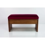 Ławka Szafka Pufa Tapicerowana Siedzisko Gładkie Bordowy LGS-3 Rozmiary od 50 cm do 200 cm