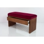 Ławka Szafka Pufa Tapicerowana Siedzisko Gładkie Bordowy LGS-3 Rozmiary od 50 cm do 200 cm