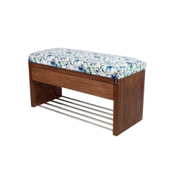 Ławka Szafka Pufa Tapicerowana Siedzisko Gładkie Kwiaty Malowane LGS-3 Rozmiary od 50 cm do 200 cm