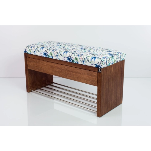 Ławka Szafka Pufa Tapicerowana Siedzisko Gładkie Kwiaty Malowane LGS-3 Rozmiary od 50 cm do 200 cm