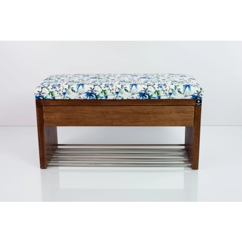 Ławka Szafka Pufa Tapicerowana Siedzisko Gładkie Kwiaty Malowane LGS-3 Rozmiary od 50 cm do 200 cm