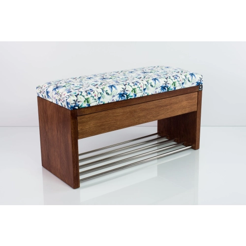 Ławka Szafka Pufa Tapicerowana Siedzisko Gładkie Kwiaty Malowane LGS-3 Rozmiary od 50 cm do 200 cm