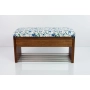 Ławka Szafka Pufa Tapicerowana Siedzisko Gładkie Kwiaty Malowane LGS-3 Rozmiary od 50 cm do 200 cm