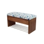Ławka Szafka Pufa Tapicerowana Siedzisko Gładkie Kwiaty Malowane LGS-3 Rozmiary od 50 cm do 200 cm