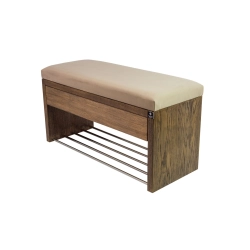 Ławka Szafka Pufa Tapicerowana Siedzisko Gładkie Beż LGS-3 Rozmiary od 50 cm do 200 cm