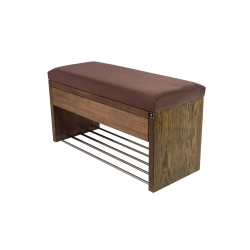 Ławka Szafka Pufa Tapicerowana Siedzisko Gładkie Brązowy LGS-3 Rozmiary od 50 cm do 200 cm